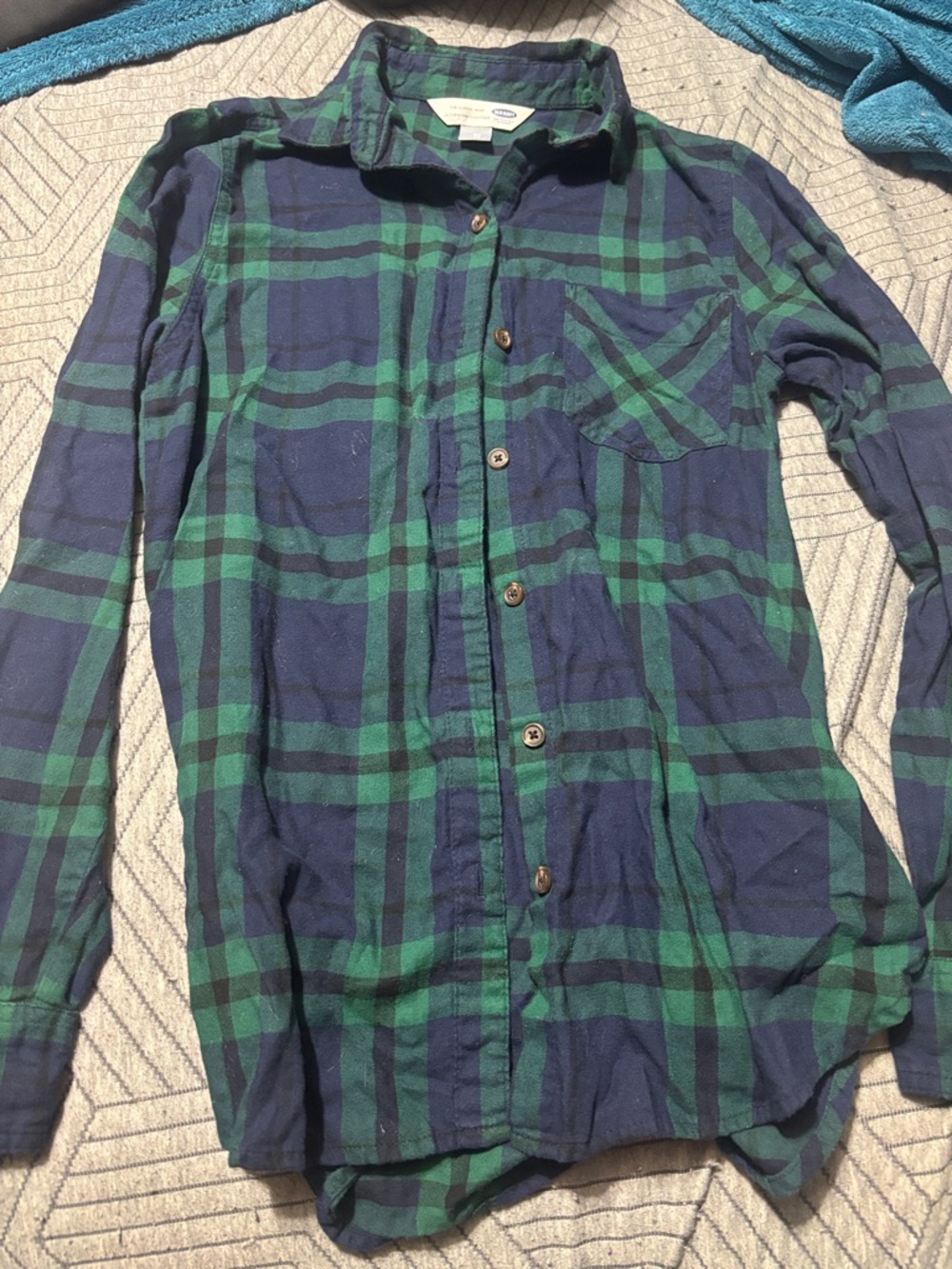 Old Navy plaid flannel button-down
